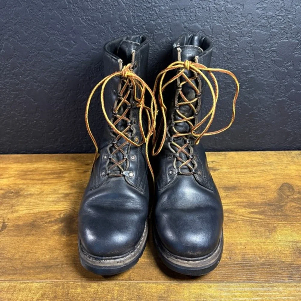 Vintage black leather